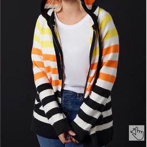 NWT Torrid 2X Candy Corn Cashmere Sweater Hoodie